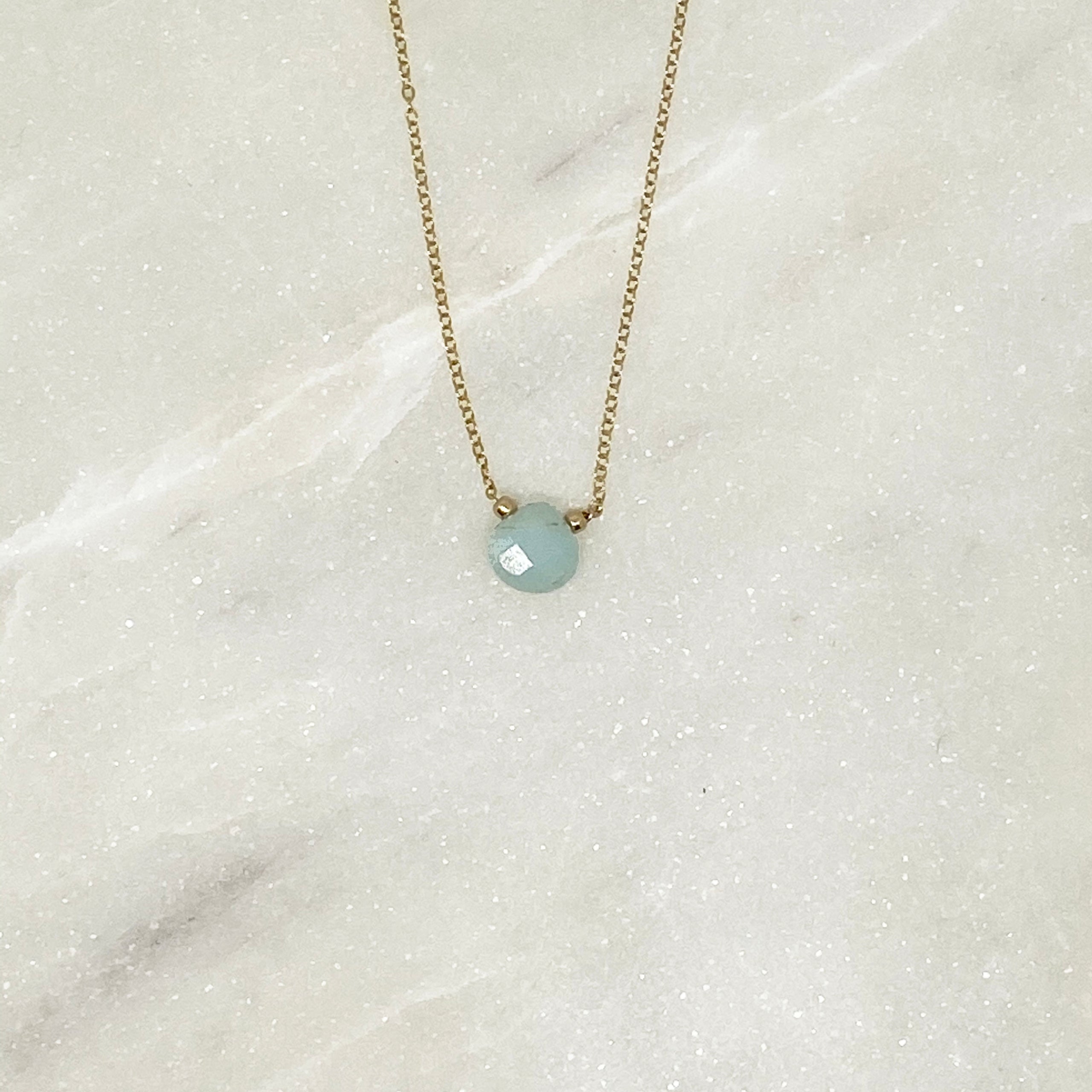 Aquamarine Gem Necklace